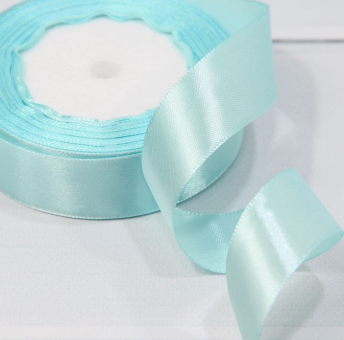 Лента атласная, 12 мм × 23 ± 1 м, цвет нежно-голубой №78