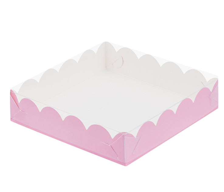 Коробка 150х150х30мм для печенья и пряника, Розовая