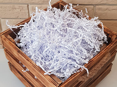 50рг. Белая сирень наполнитель бумажный 3 мм