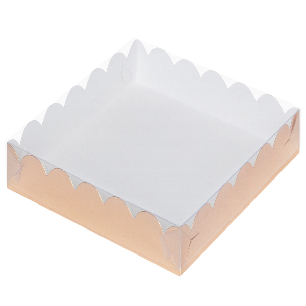 Коробка 200х200х30мм для печенья и пряника, Золото матовое