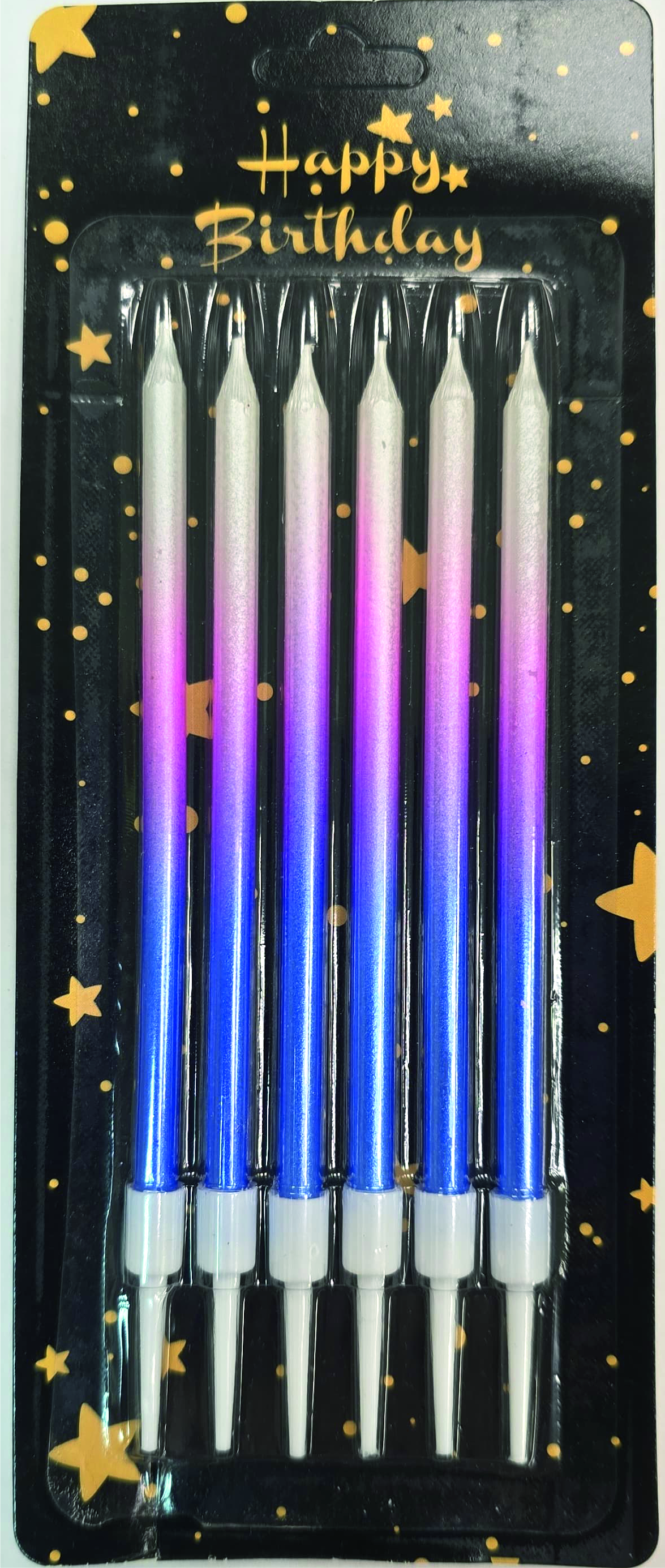 Свеча для торта 6шт, 11см, ( микс 1)