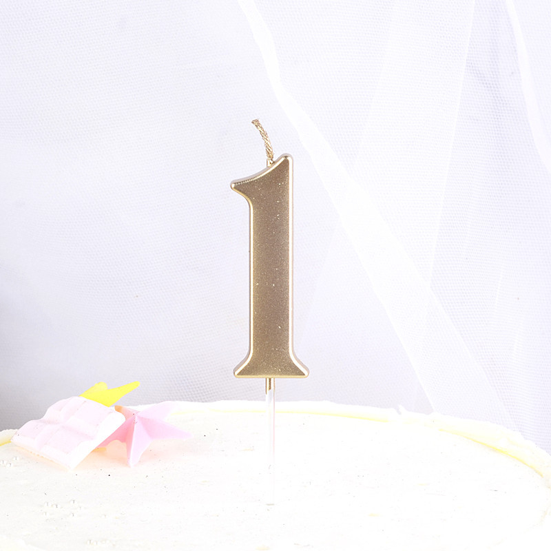 Свеча для торта "Цифра 1" Шампанское 5,5см