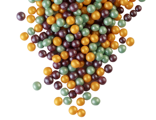 Драже зерновое 50 гр. золото/голбой/сиреневый 6-8 мм #118