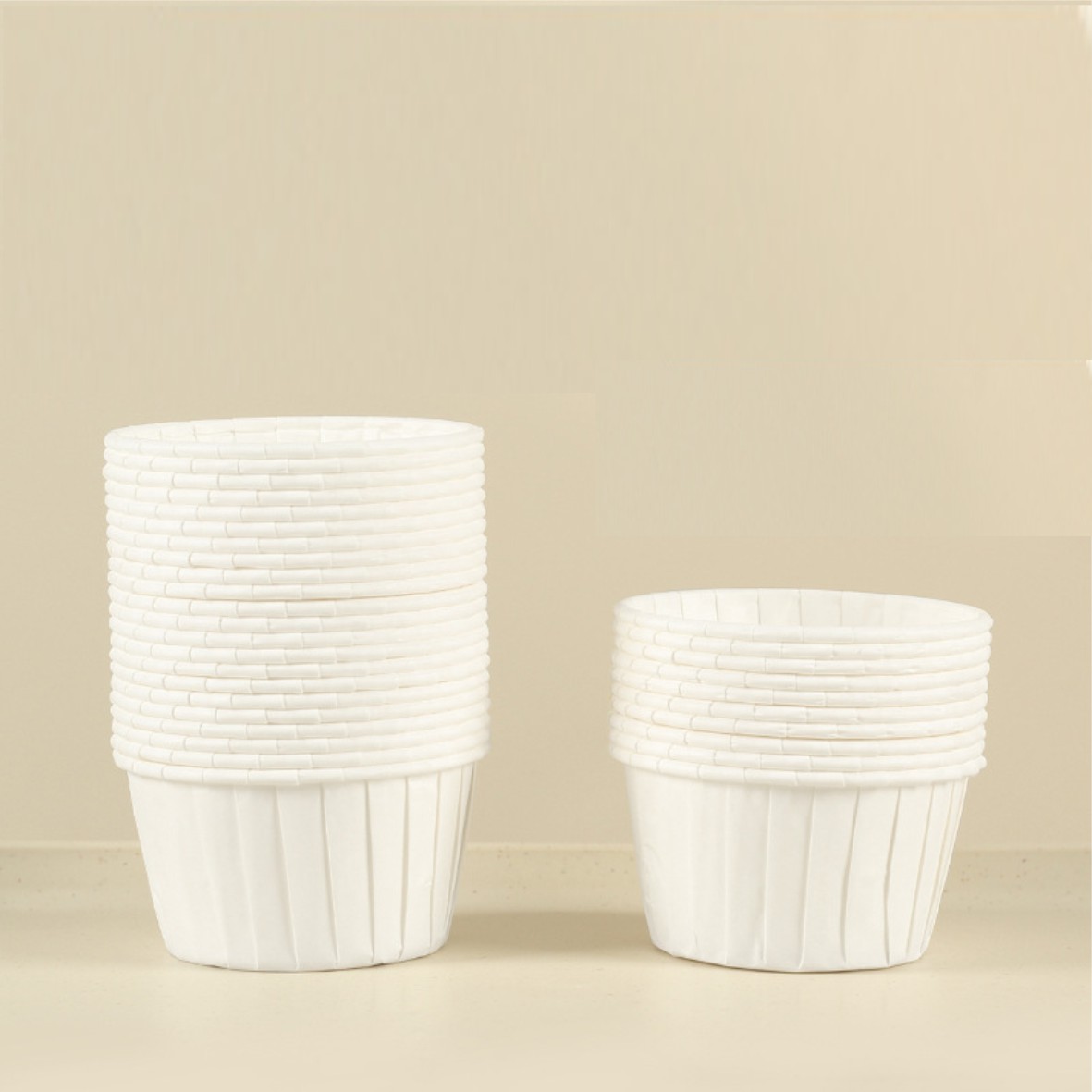 Форма бумажная МАФФИН 50*40мм Белый 50шт, без ламинации