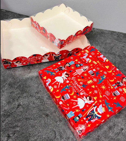 Коробка 150х150х30мм для печенья и пряника Щелкунчик