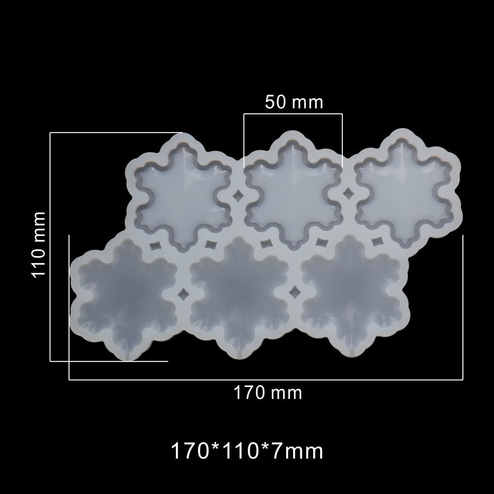 Силиконовая форма для леденцов "Снежинки"