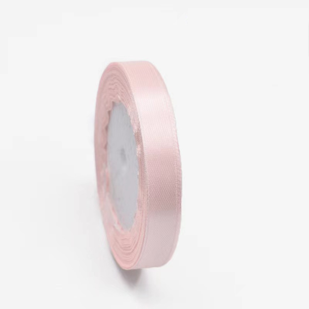 Лента атласная, 12 мм × 23 ± 1 м, цвет светло-розовый 43#
