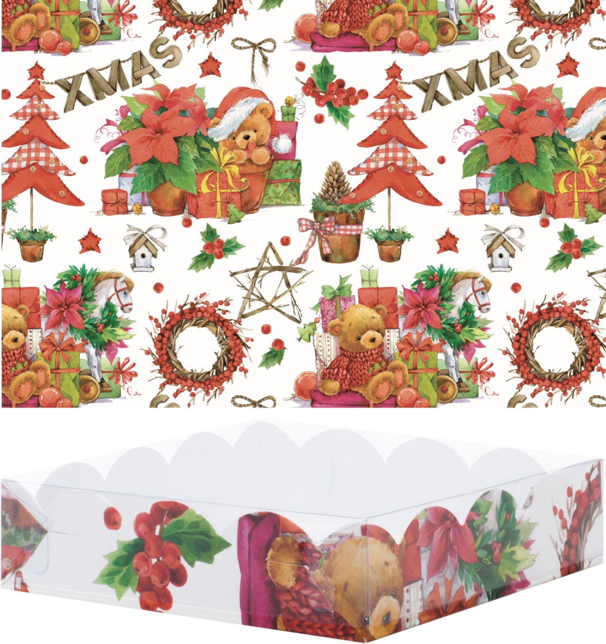 Коробка 120х120х30 для пряника (XMAS)