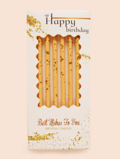 Свеча для торта, 12см, 6шт, цвет Желтый