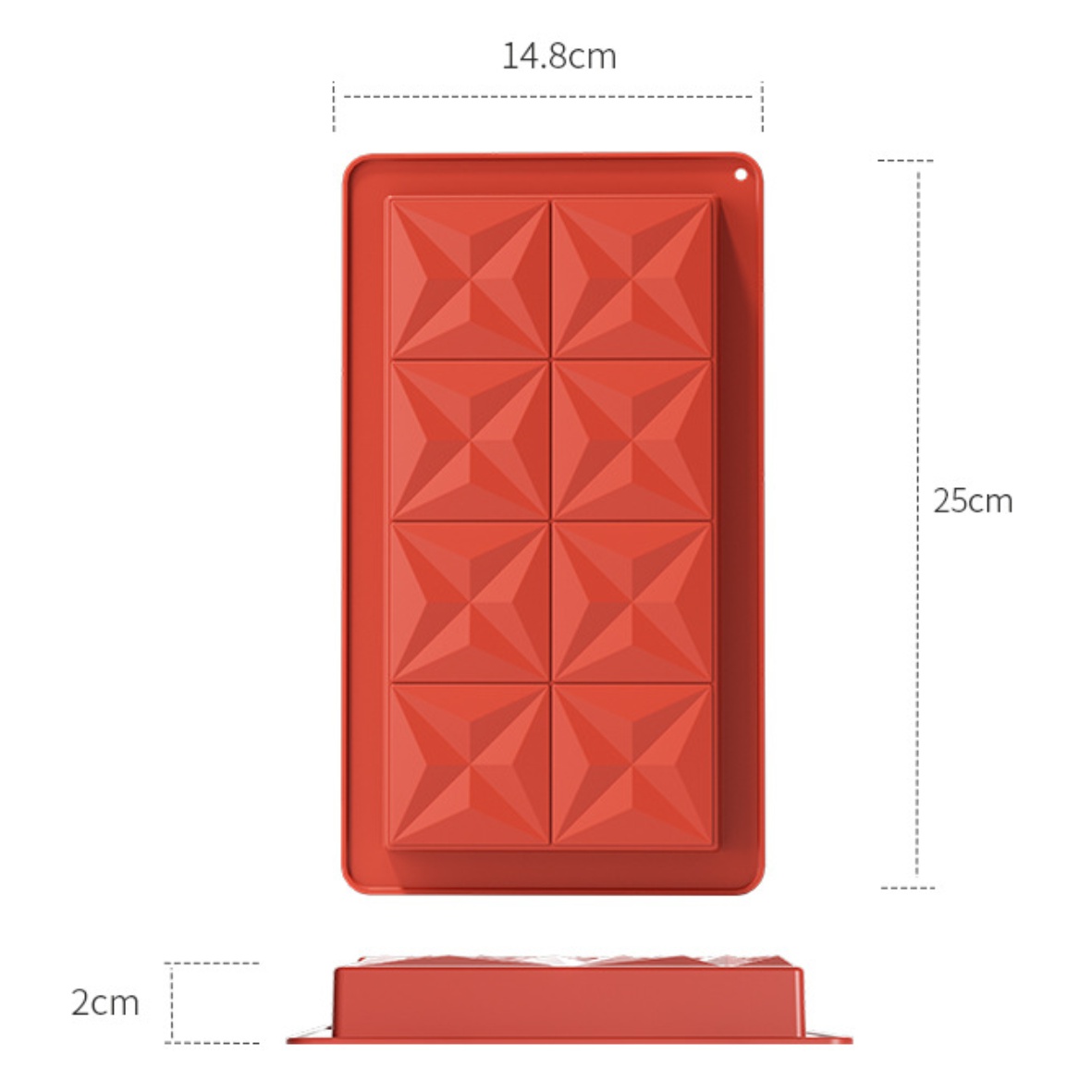 Силиконовая форма ПЛИТКА для дубайского шоколада  14,8х25 см