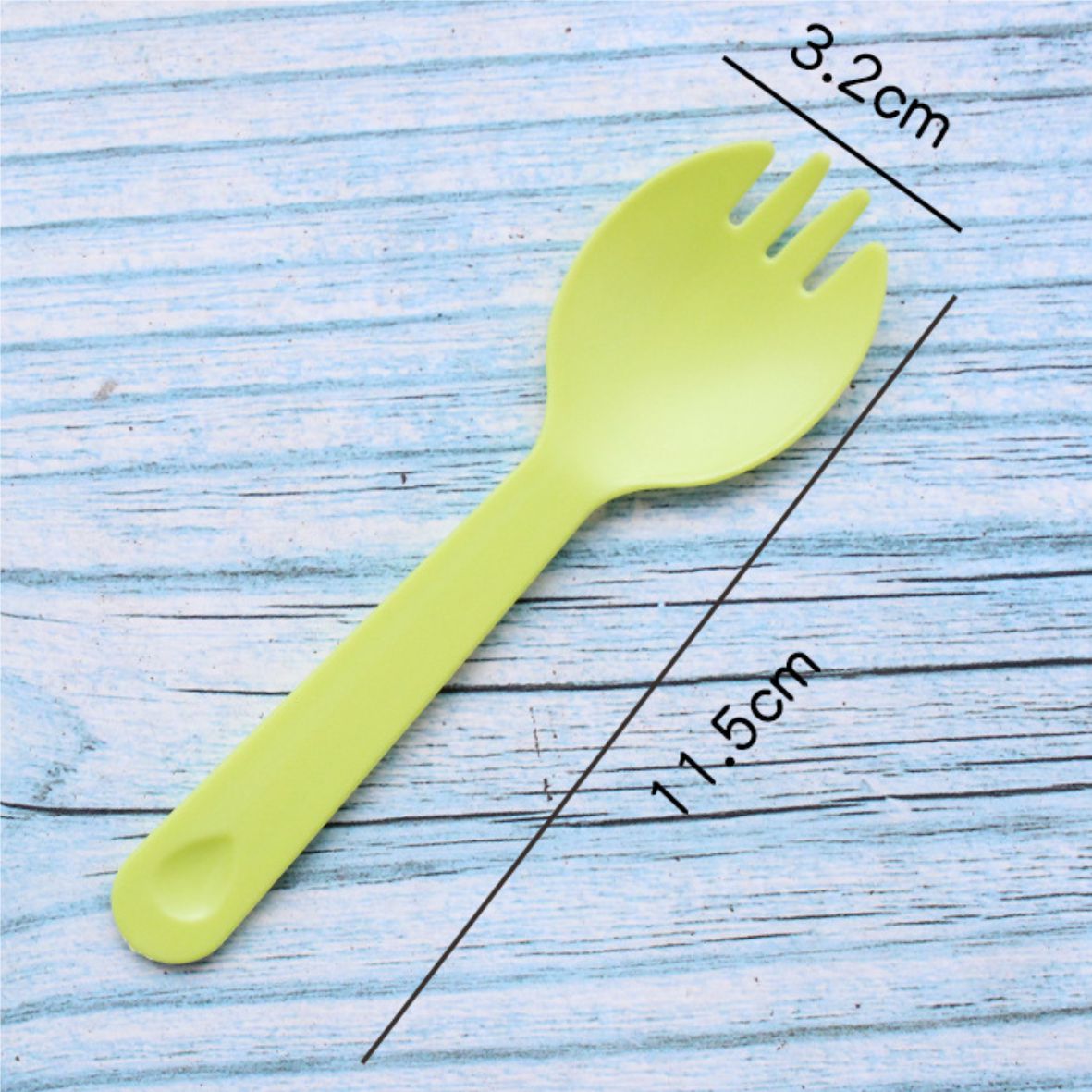 Ложка пластиковая 10 шт цвет: зелёный