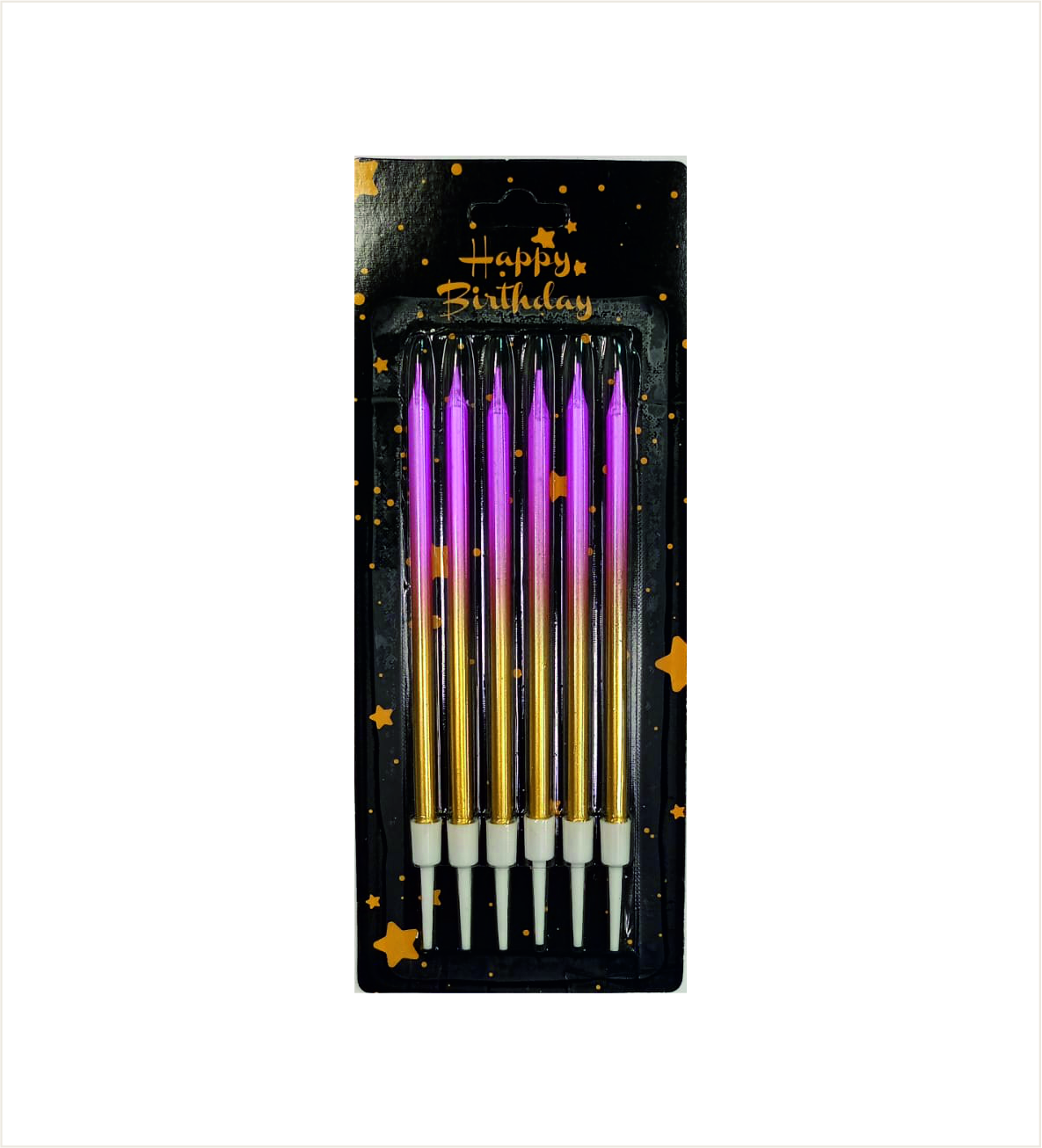 Свеча для торта 6шт, 11см, ( микс 6 )