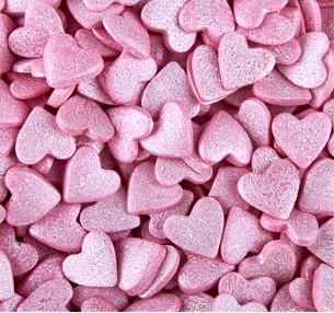 Посыпки Сердца розовые перламут 50гр