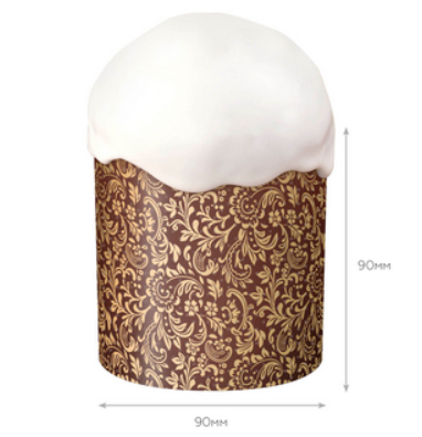 Форма бумажная 1шт микс (d90х90мм) "Флора"