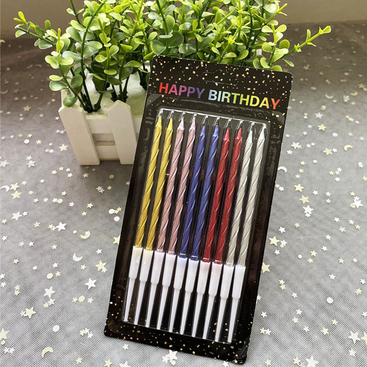 Свеча для торта микс 11см 10шт