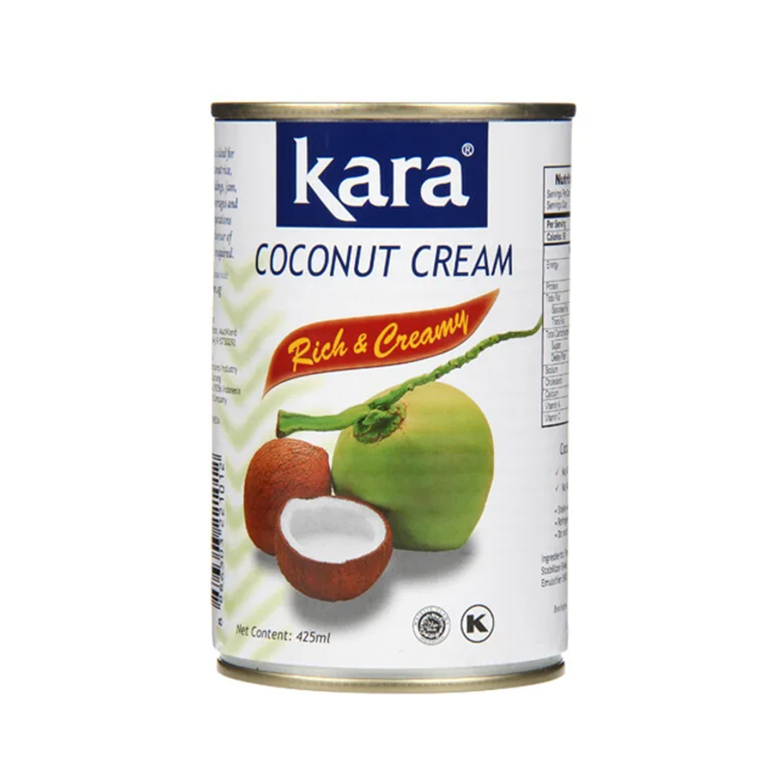 Сливки кокосовые 25% 400 мл, KARA, Индонезия