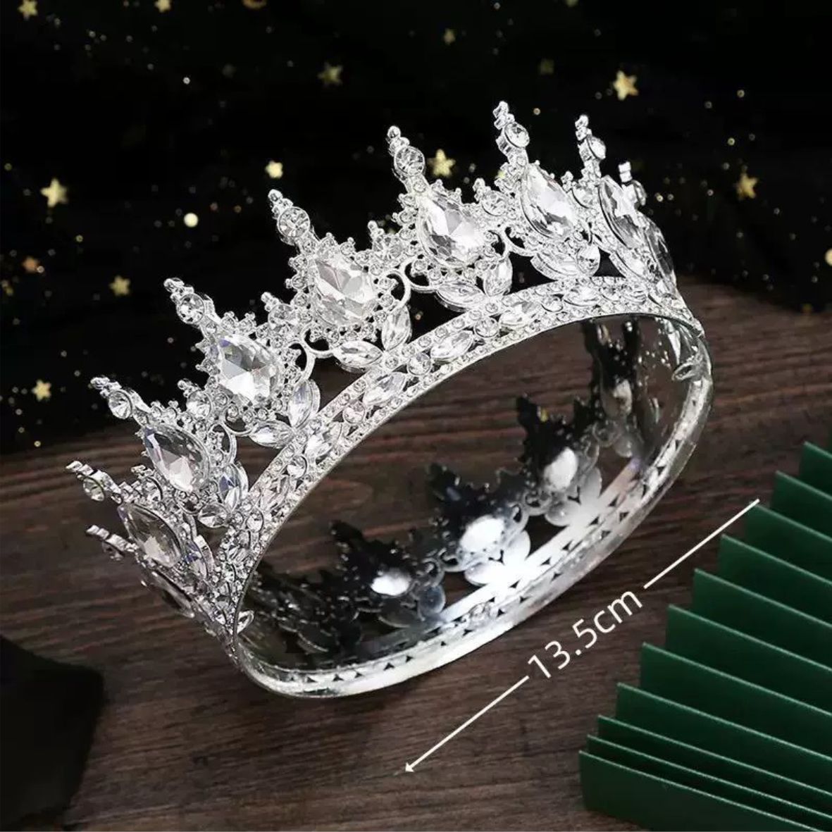 Корона на торт, серебряная