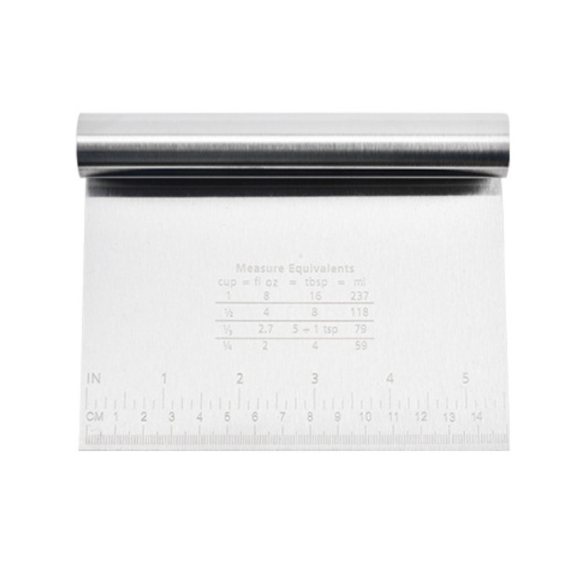 Шпатель кондитерский 12х15см с разметкой металлический