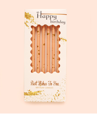 Свеча для торта, 12см, 6шт, цвет Бежевый