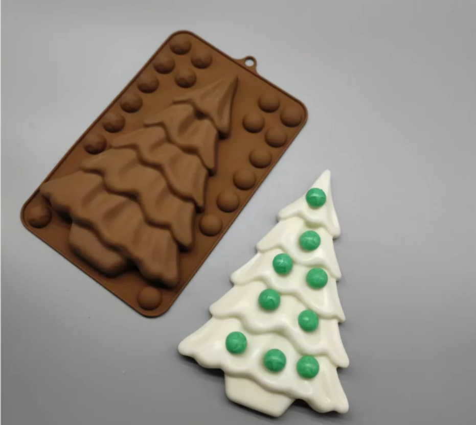 Силиконовая форма Ёлка для плитки шоколада 19х12см
