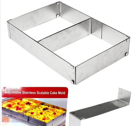 форма для выпечки  раздвижной прямоугольник 18-34см х 28-54см Высота 5см