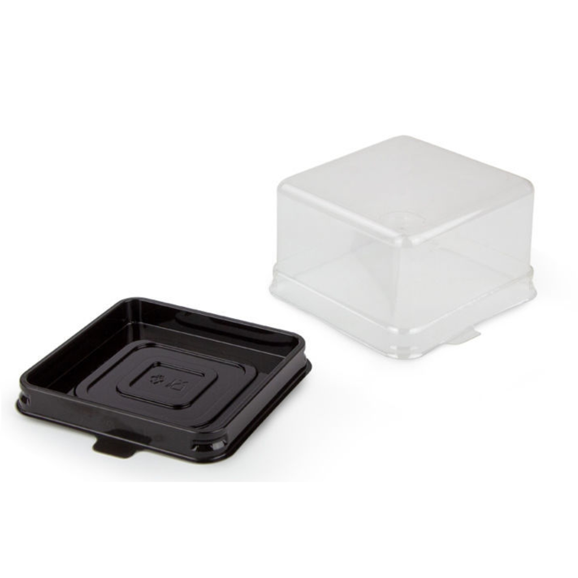 Упаковка для пирожного 92х85х82мм с прозрачной крышкой (дно, купол)