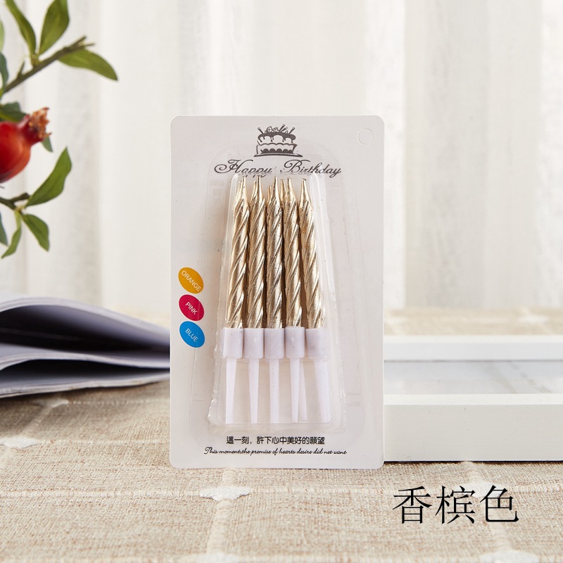 Свеча для торта (бенто), цвет: шампанское, 5см, 10шт