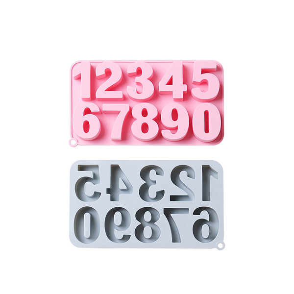 Силиконовая форма цифры 24х14 см