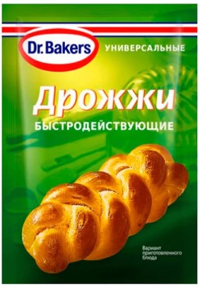 Дрожжи сухие Dr.Oetker быстродействующие универсальные, 7г