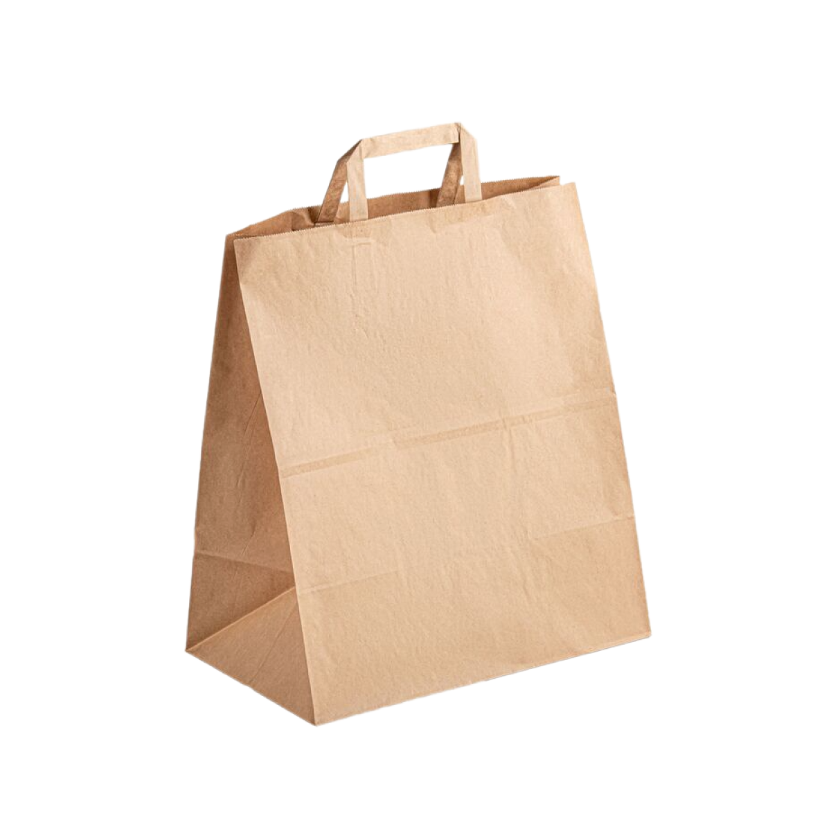 Пакет крафт 32х20х37см, с ручками и прямоугольным дном