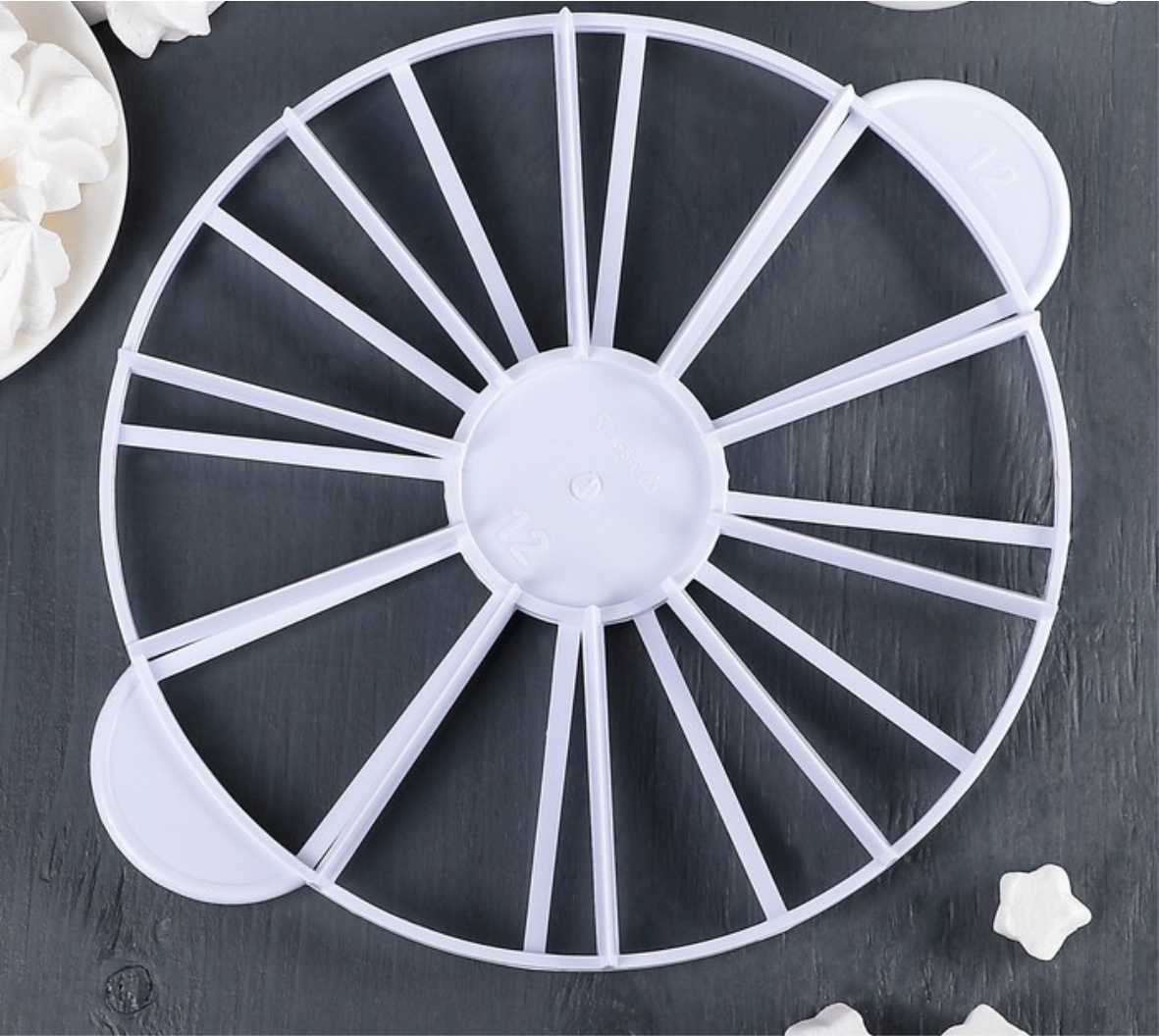 Делитель для торта пластиковый, 14/16 частей, 26,5 см, цвет МИКС