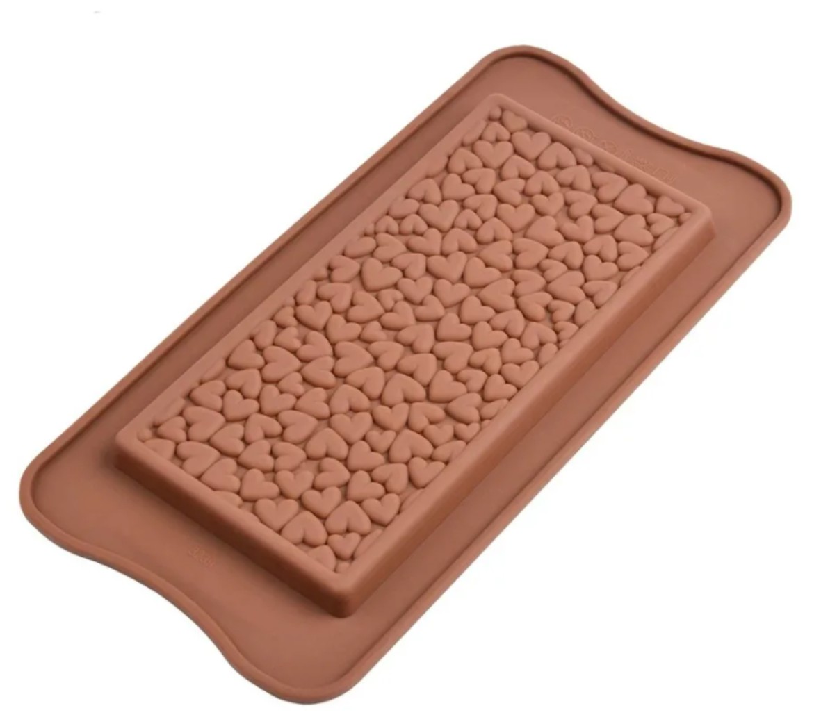 Силиконовая форма для шоколада Плитка Сердечки
