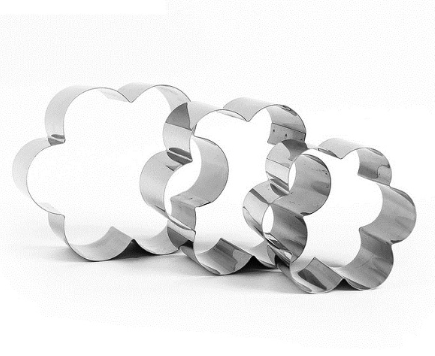 Набор форм металлических для печений 3шт цветок 6/810см