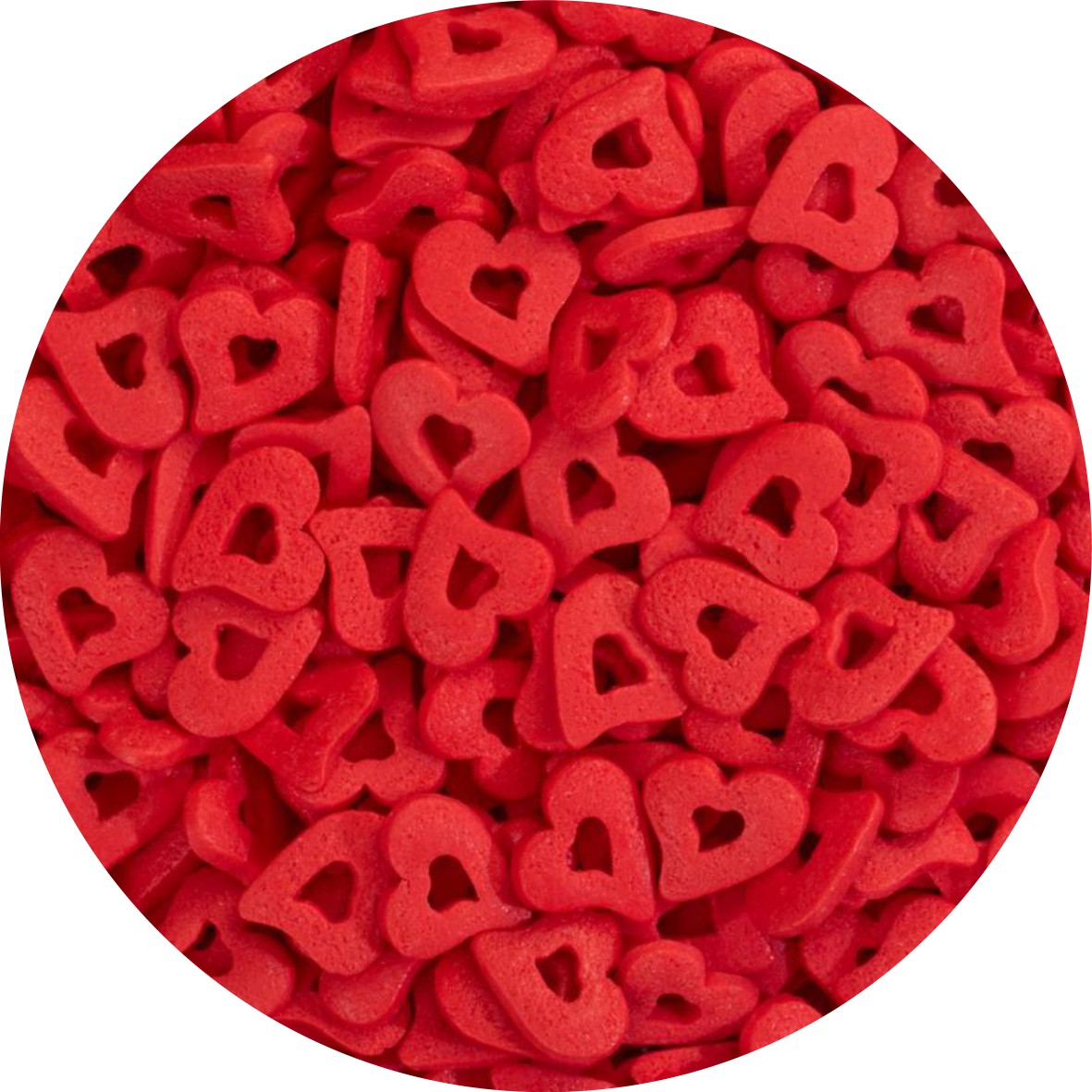 Посыпка сердца красные двойные с наклоном 50гр
