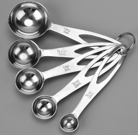 Набор мерных ложек 5шт металлический