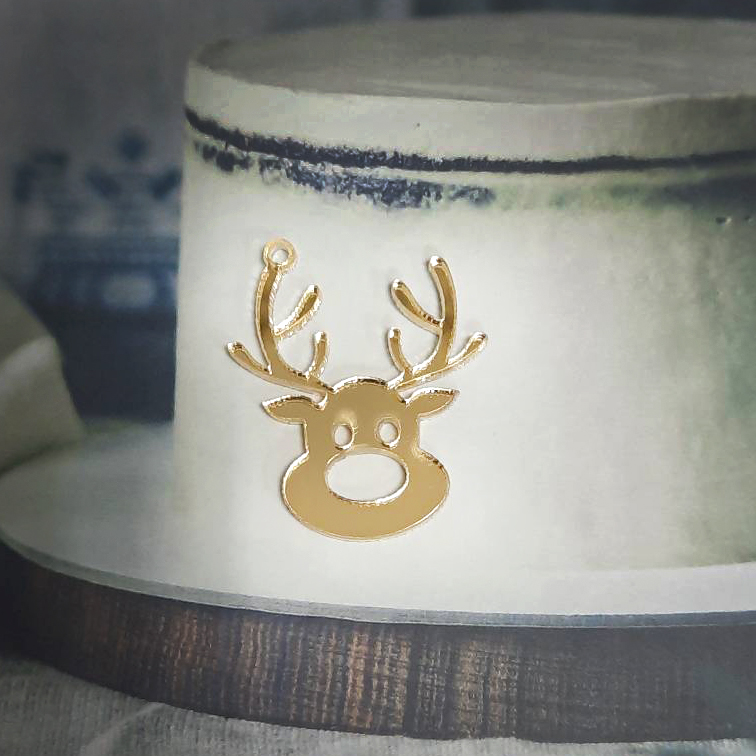 Топпер Мордочка оленя 3х3,5см