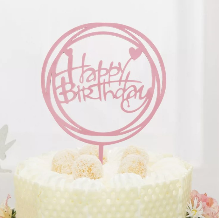 Топпер на торт Happy Birthday