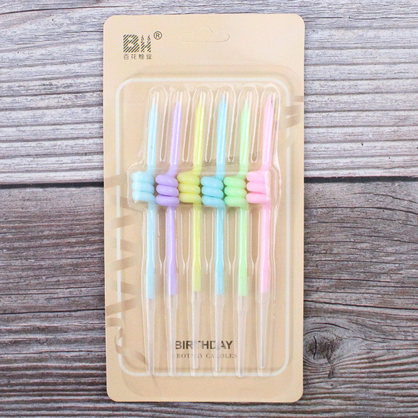 Свечи для торта СПИРАЛЬ 6шт