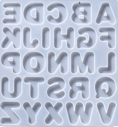 Силиконовая форма Алфавит английский  для леденцов и шоколада 2,5см