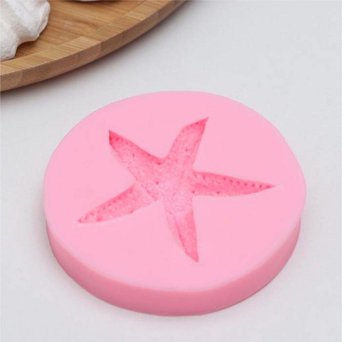Молд «Морская звезда», 8,5×8,5×1,5 см, цвет розовый