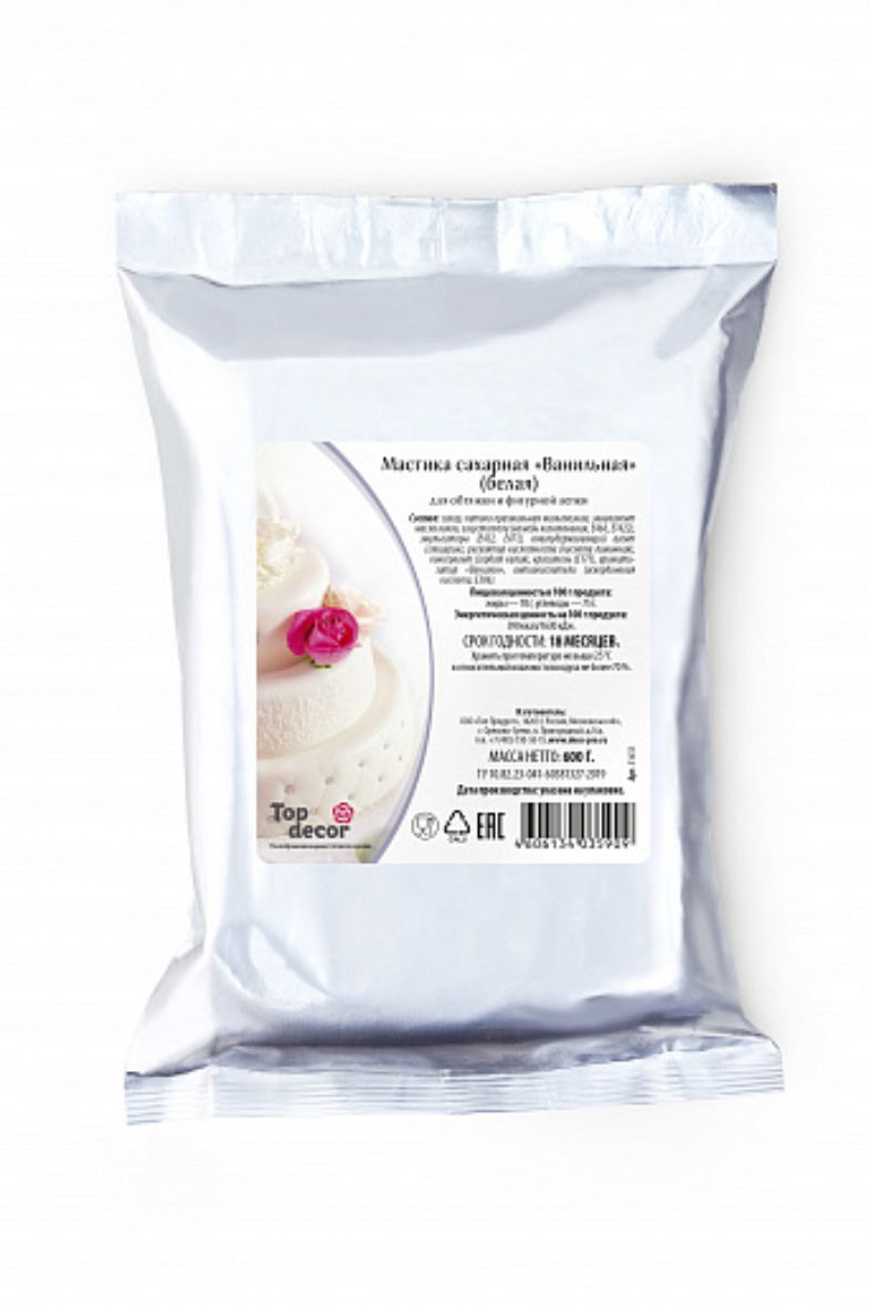 Мастика сахарная Топ Декор, цвет белый, 0,6 кг
