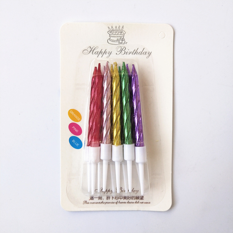 Свеча для торта (бенто), цвет: микс, 5см, 10шт