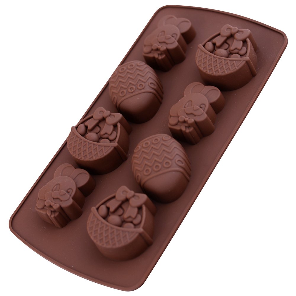 Форма силиконовая для шоколада «Пасха» 8 ячеек