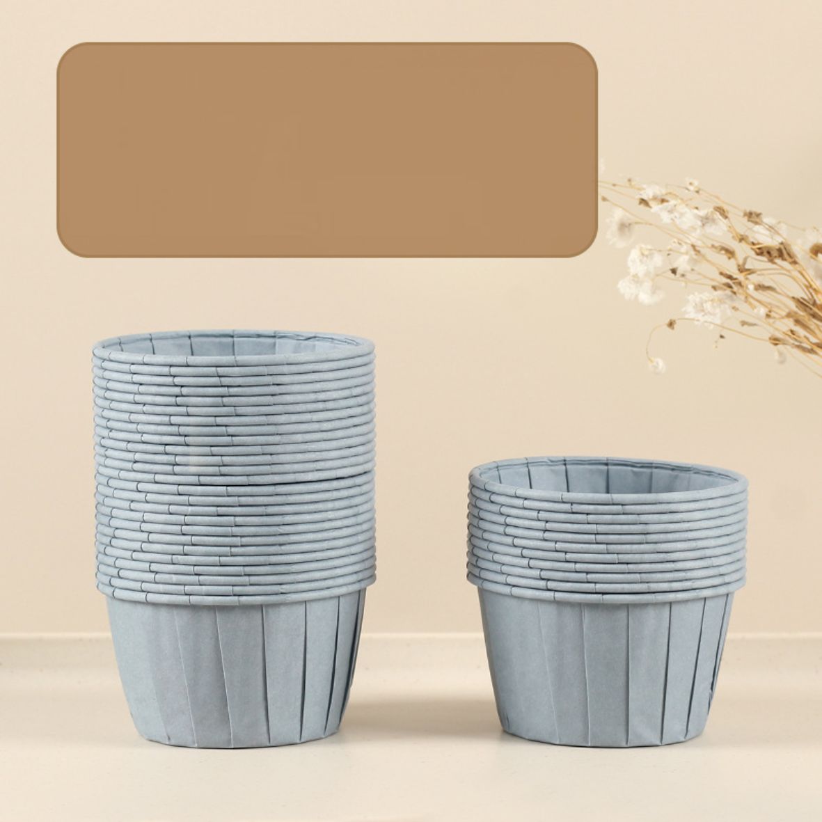 Форма бумажная МАФФИН 50*40мм Серый 50шт