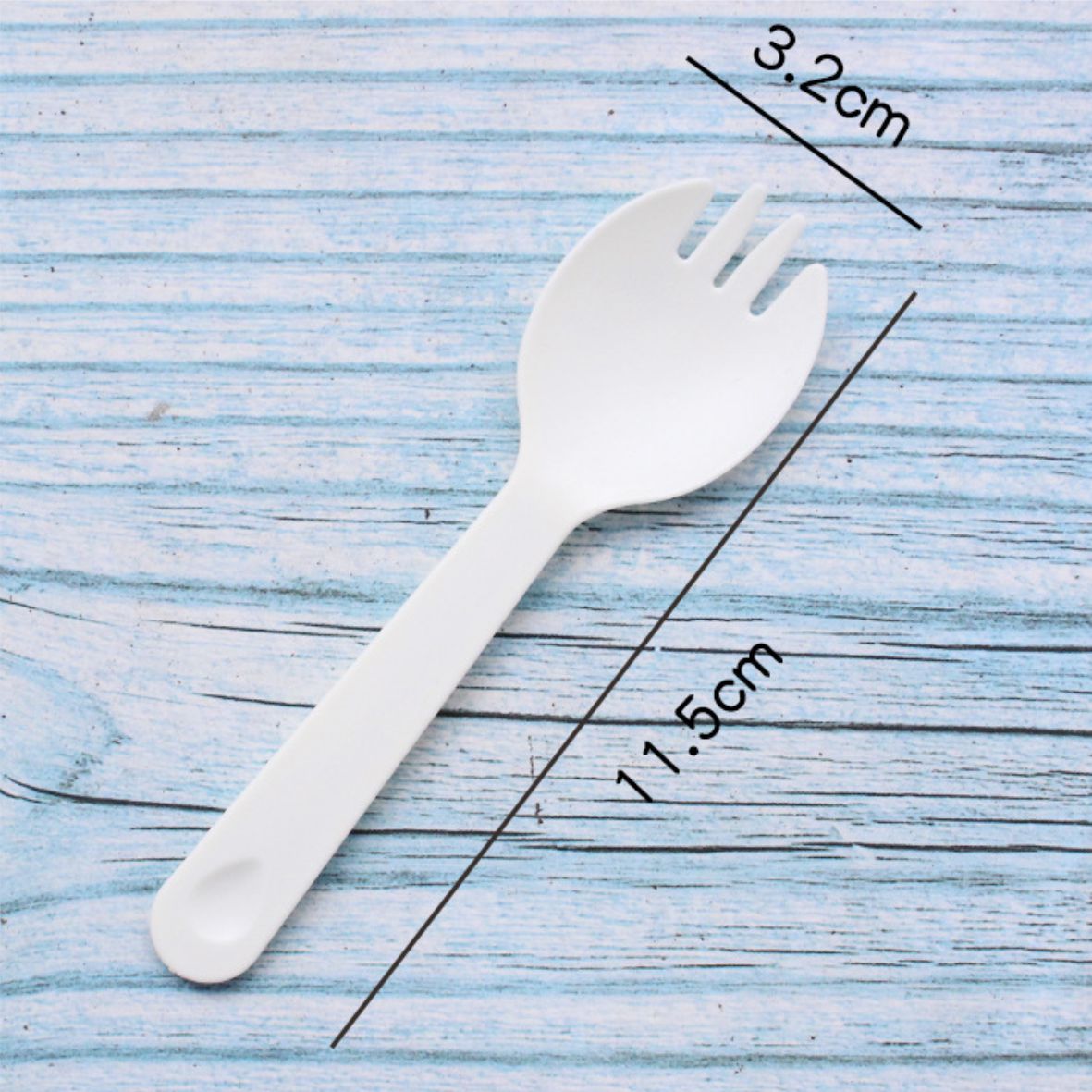 Ложка пластиковая 10 шт цвет: белый