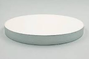 Подложка усиленная из пенопласта В-2см Д-30см,  Золото/белая ( без боковой ленты )