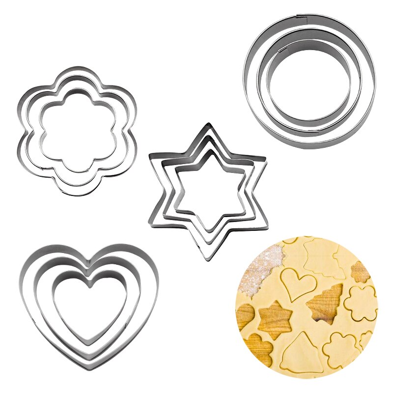 Вырубка металл. цветок, сердце, круг, звезда 6-8-10см