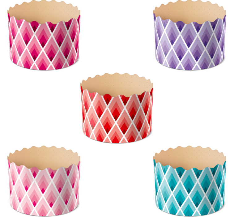 Форма бумажная 1шт микс (d110xh85мм) ГЕОМЕТРИЯ