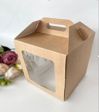 Коробка "под кулич 15*15*18" Крафт