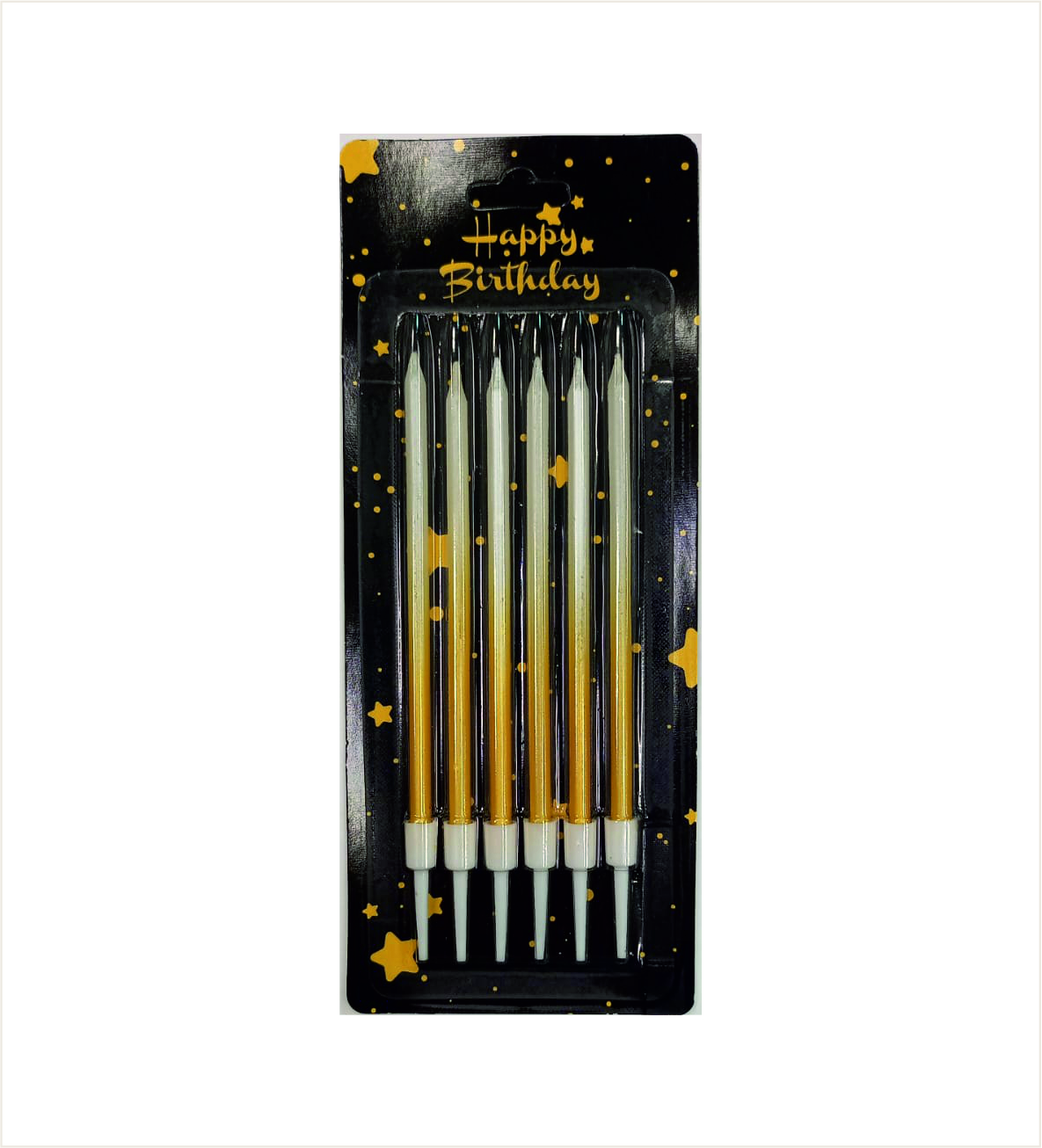 Свеча для торта 6шт, 11см, ( микс 7 )